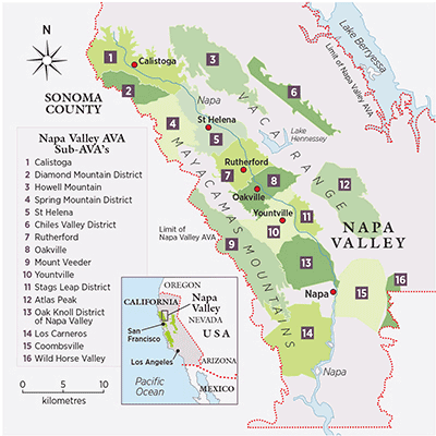 Napa Valley map